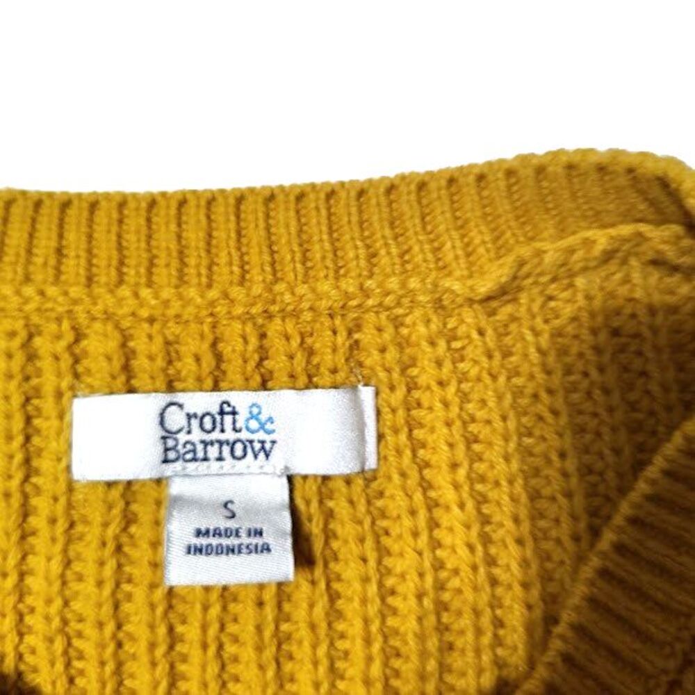 Croft & Barrow Gold Sweater S Women's Long Sleeve Knit 36 - Picture 3 of 6